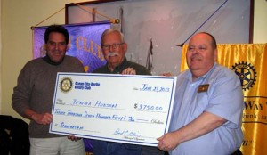 Hudson Accepts Scholarship Check From OC/Berlin Rotary Club