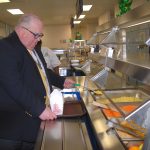 WCPS Chief Operating Officer Steve Price checks out the new Asian offerings on Tuesday. Photo by Bethany Hooper
